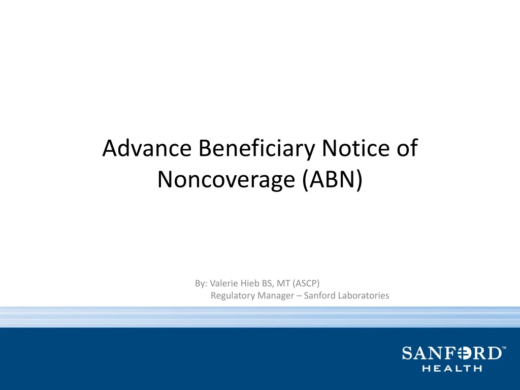 advance beneficiary notice of noncoverage abn