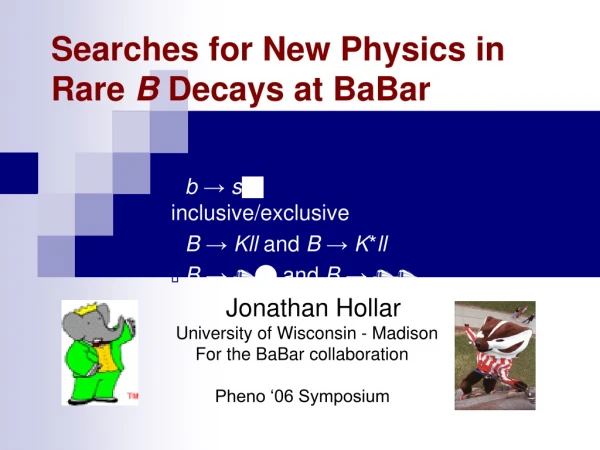 Searches for New Physics in Rare B Decays at BaBar