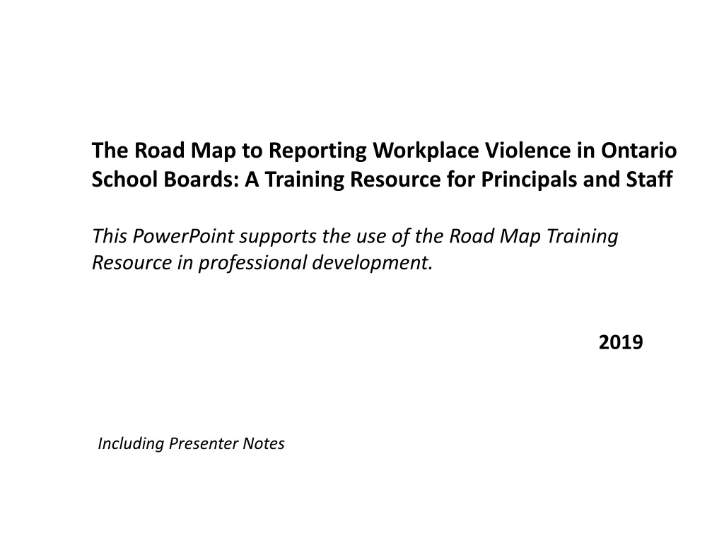 the road map to reporting workplace violence