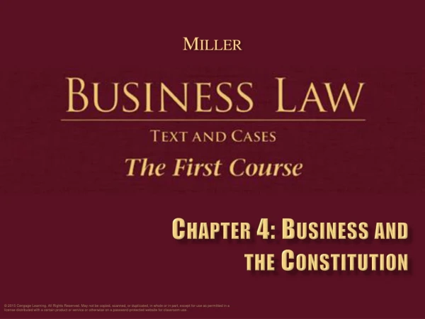 Chapter 4 : Business and the Constitution