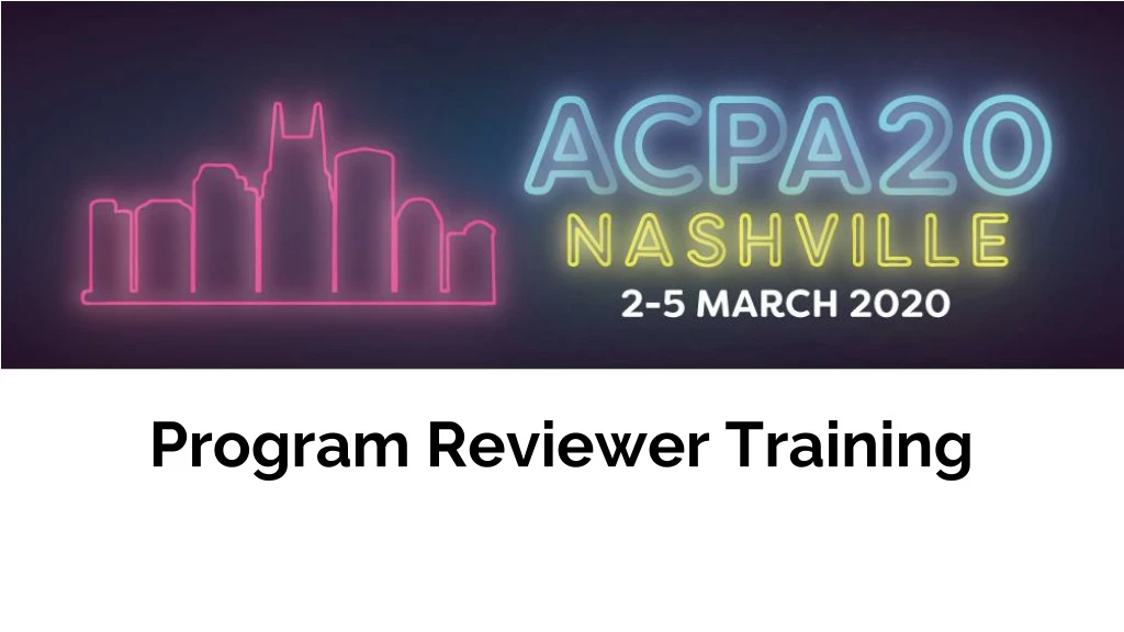 program reviewer training