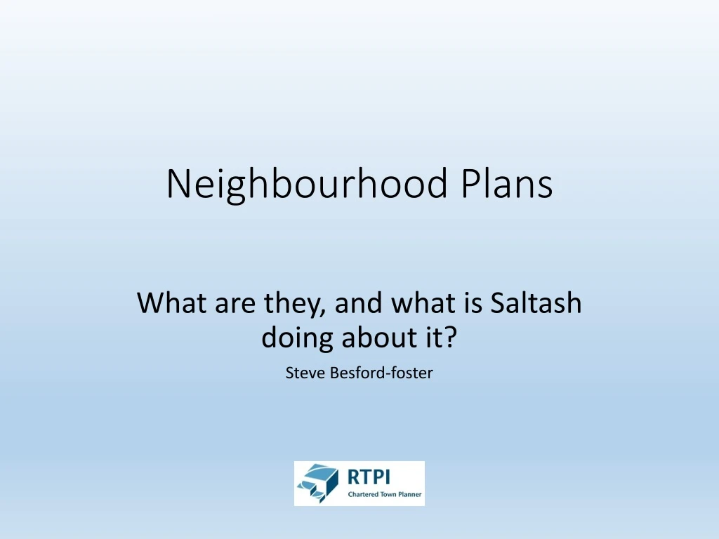 neighbourhood plans
