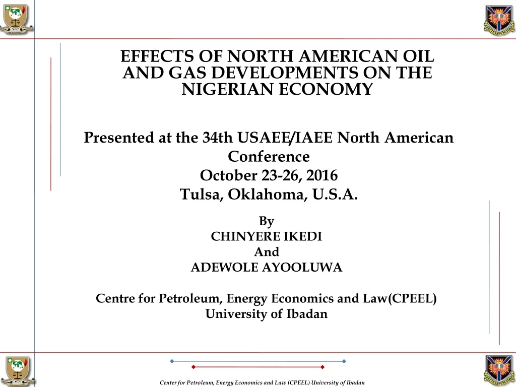 presented at the 34th usaee iaee north american conference october 23 26 2016 tulsa oklahoma u s a