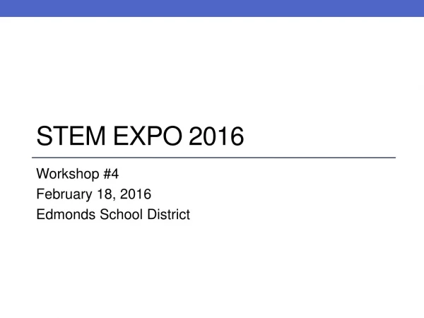 STEM EXPO 2016