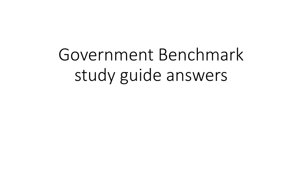 government benchmark study guide answers