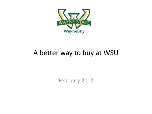 A better w ay to buy at WSU