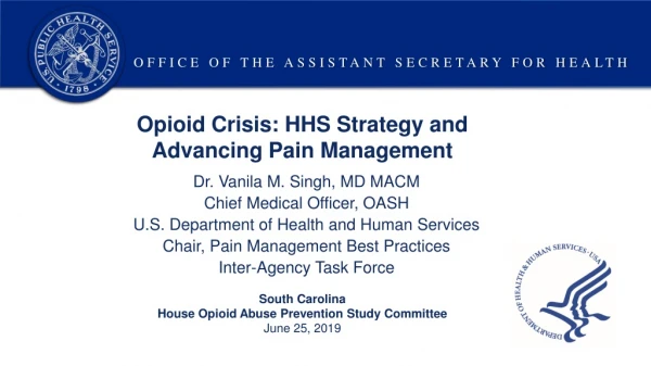 Opioid Crisis: HHS Strategy and Advancing Pain Management