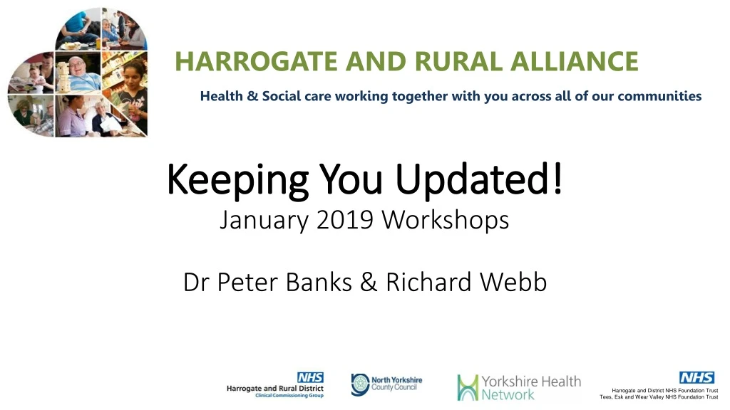 keeping you updated january 2019 workshops dr peter banks richard webb