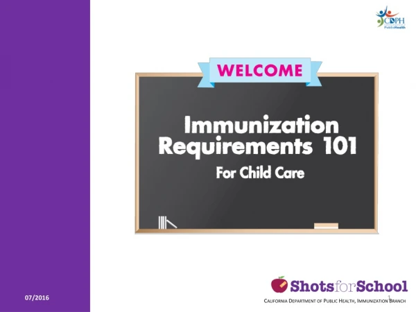 California Department of Public Health, Immunization Branch