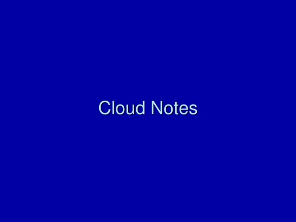 Cloud Notes