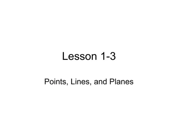 Lesson 1-3
