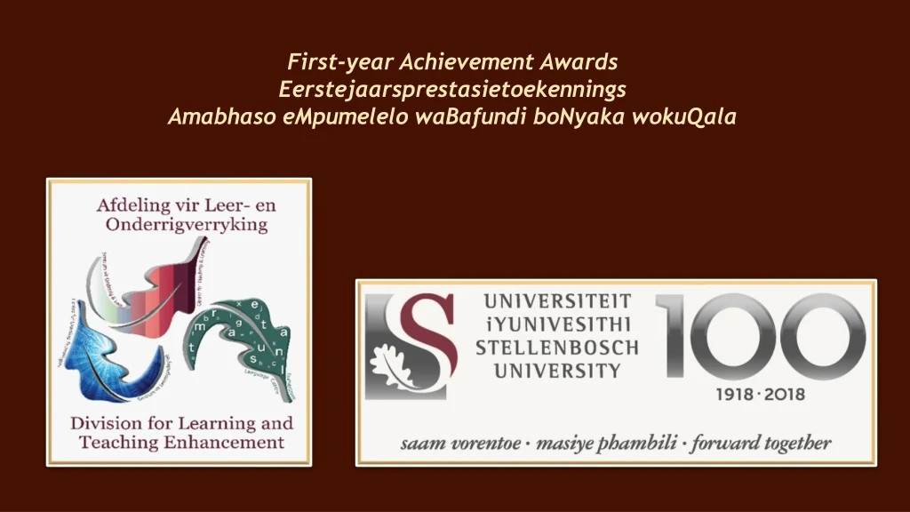 first year achievement awards