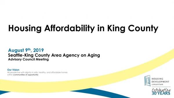 Housing Affordability in King County