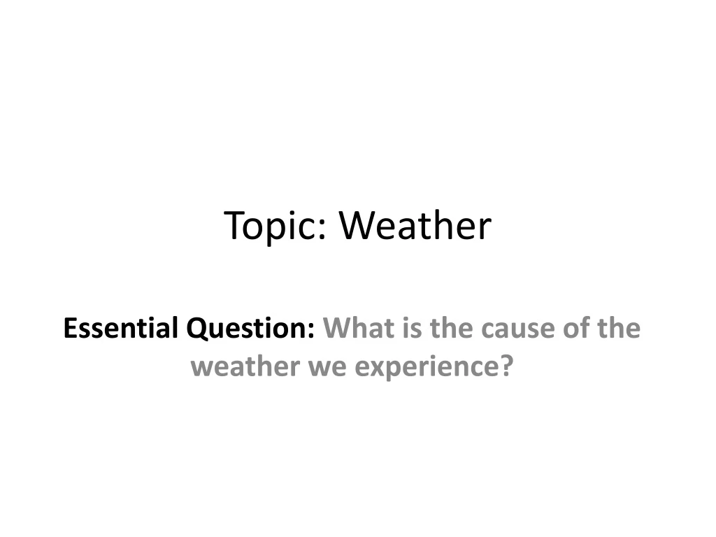 topic weather