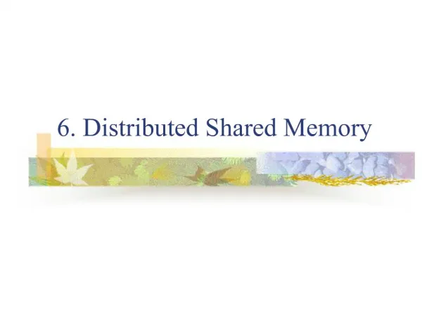 6. Distributed Shared Memory