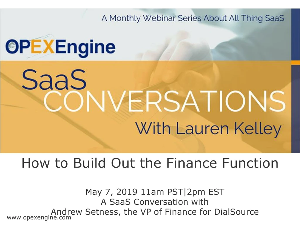 how to build out the finance function
