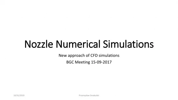 Nozzle Numerical Simulations