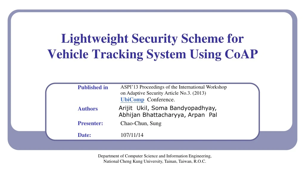 lightweight security scheme for vehicle tracking system using coap