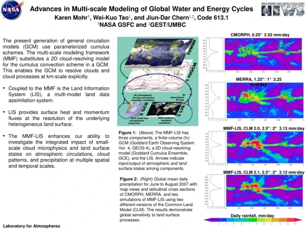 Advances in Multi-scale Modeling of Global Water and Energy Cycles
