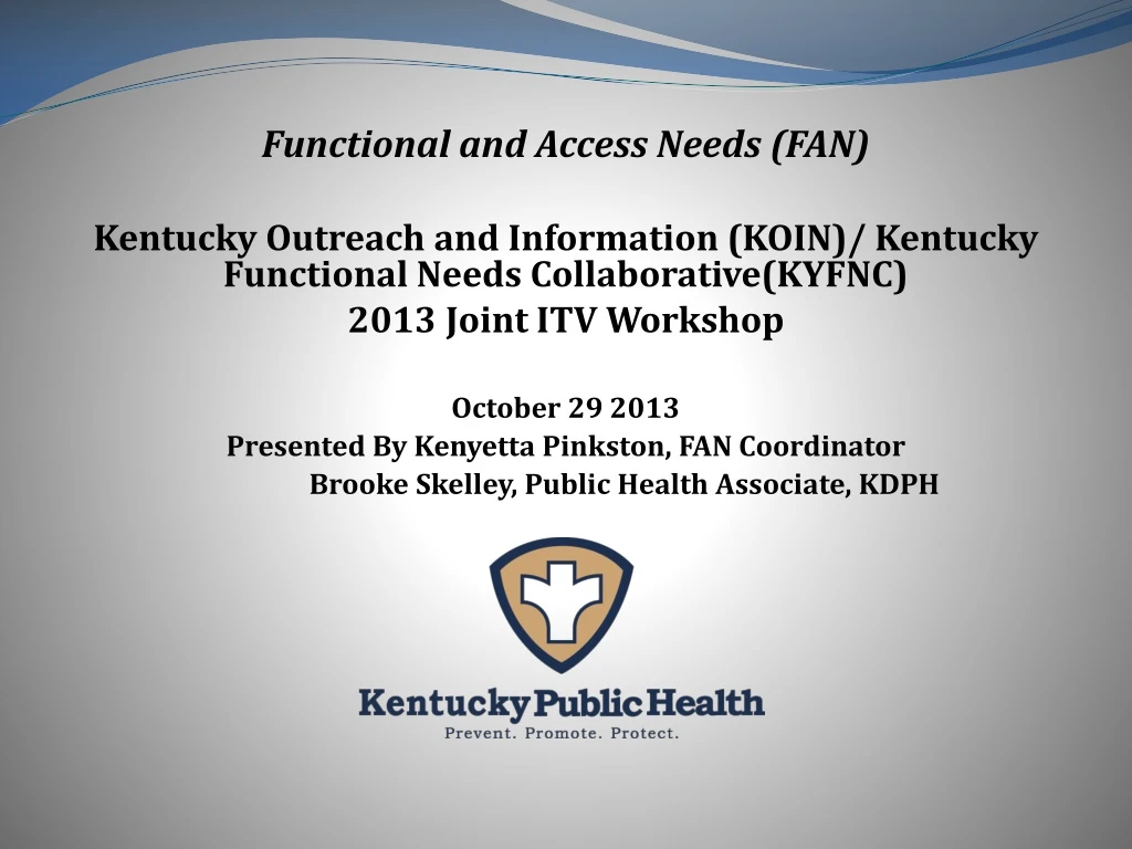 functional and access needs fan kentucky outreach