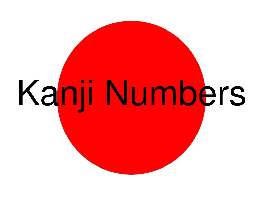 kanji numbers