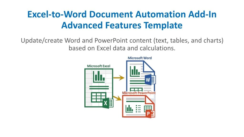 excel to word document automation add in advanced features template