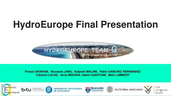 HydroEurope Final Presentation