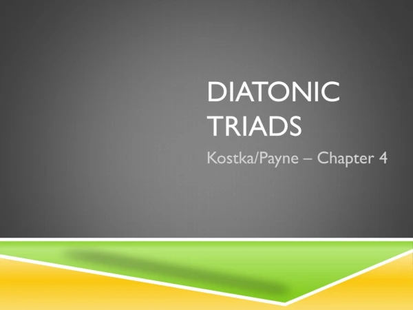 Diatonic Triads
