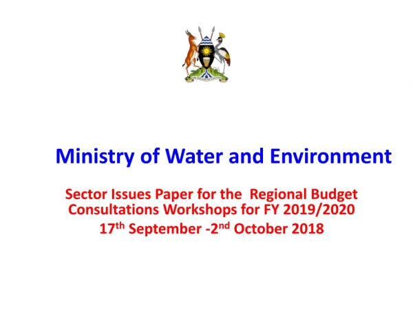 Ministry of Water and Environment