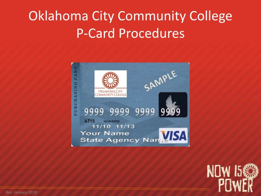 oklahoma city community college p card procedures