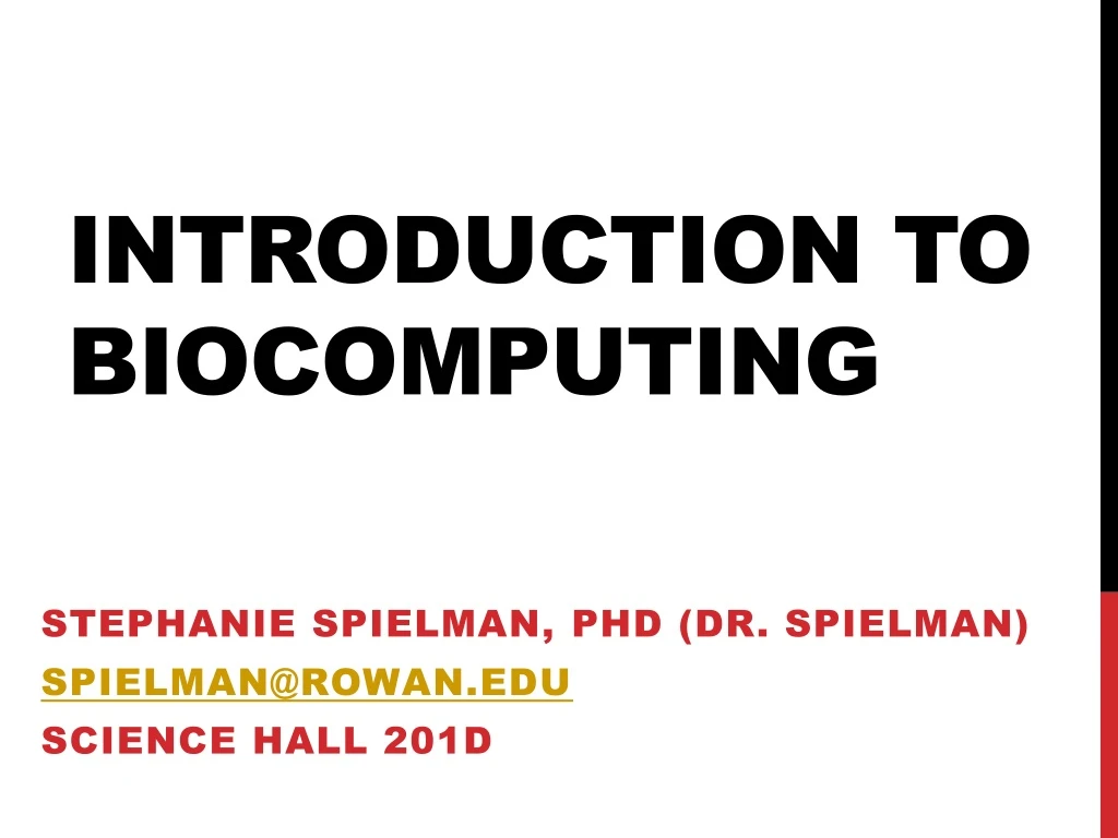 introduction to biocomputing