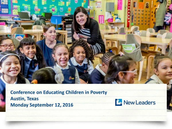Conference on Educating Children in Poverty Austin, Texas Monday September 12, 2016