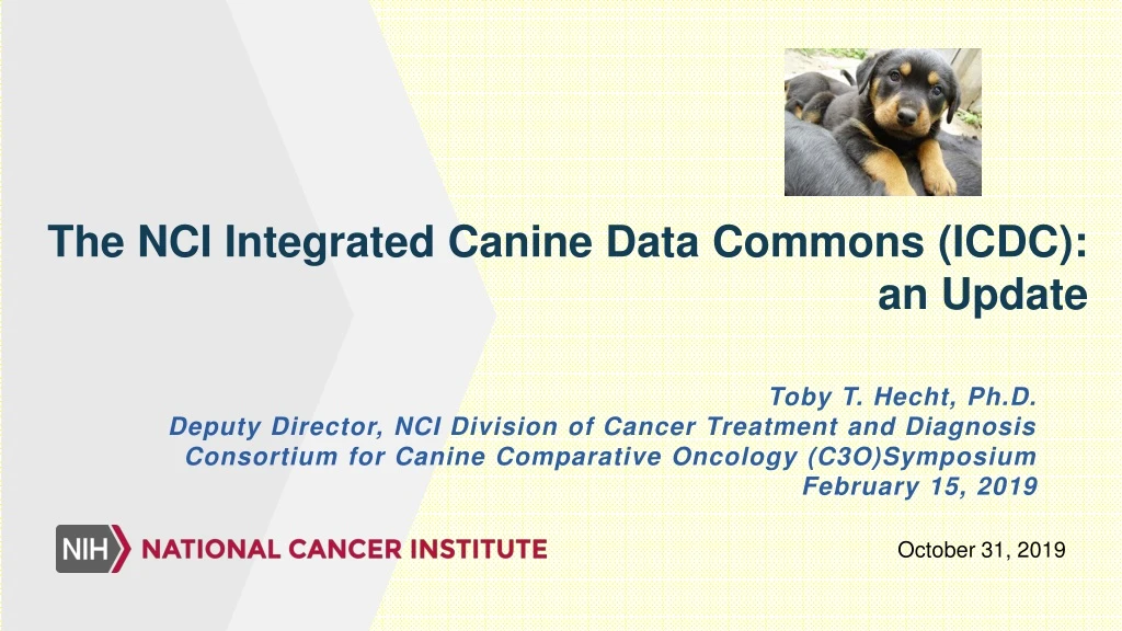 the nci integrated canine data commons icdc an update