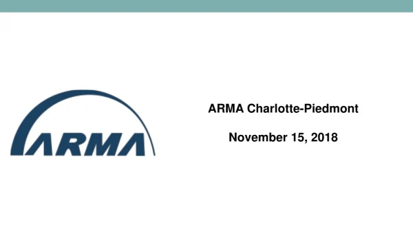 ARMA Charlotte-Piedmont November 15, 2018