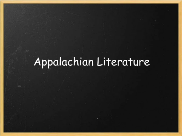 Appalachian Literature