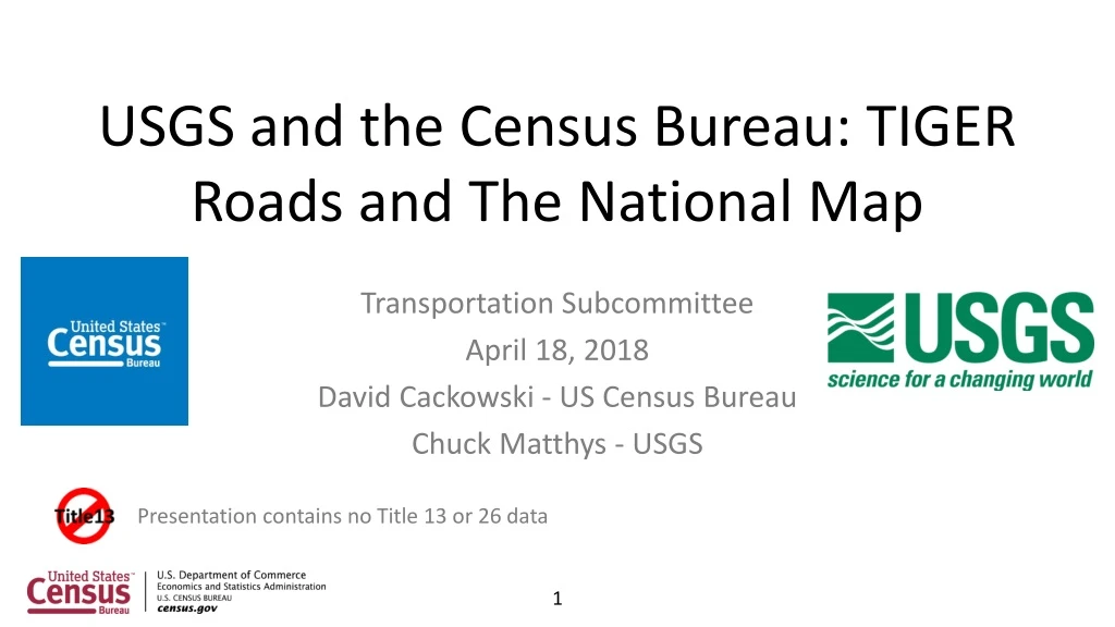 usgs and the census bureau tiger roads and the national map
