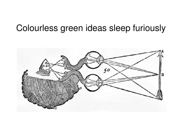Colourless green ideas sleep furiously