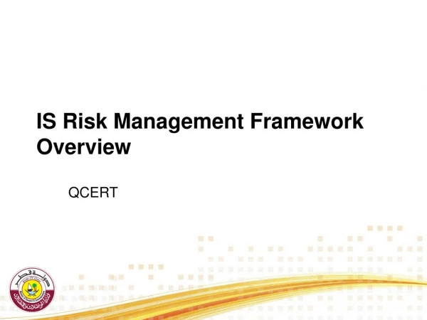 IS Risk Management Framework Overview