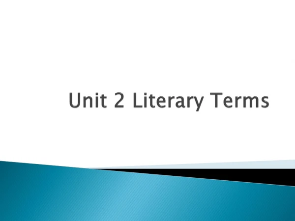 Unit 2 Literary Terms