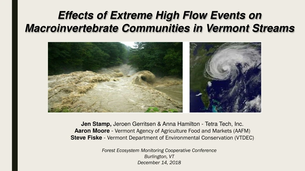 effects of extreme high flow events