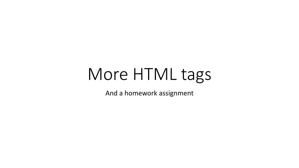 more html tags