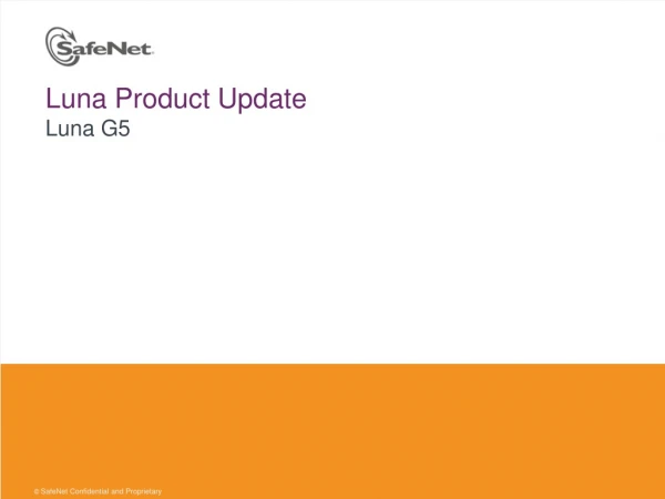 Luna Product Update Luna G5