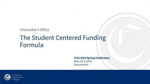 The Student Centered Funding Formula