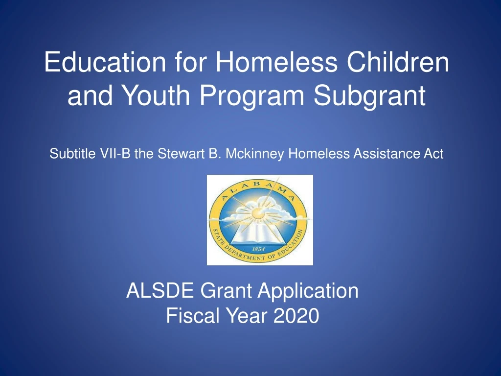 education for homeless children and youth program