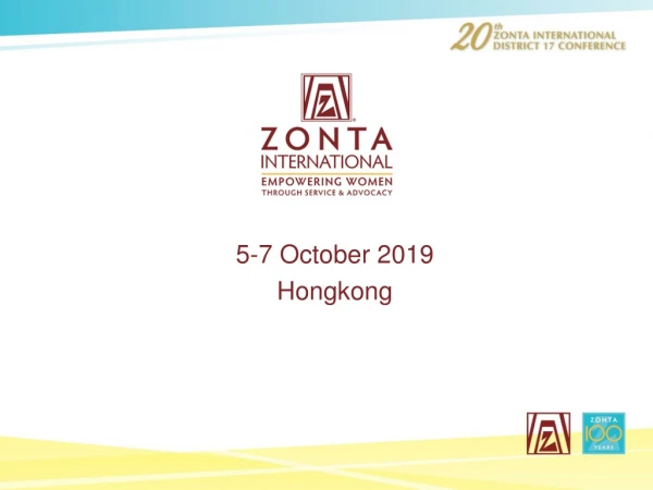 5-7 October 2019 Hongkong