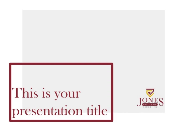 This is your presentation title