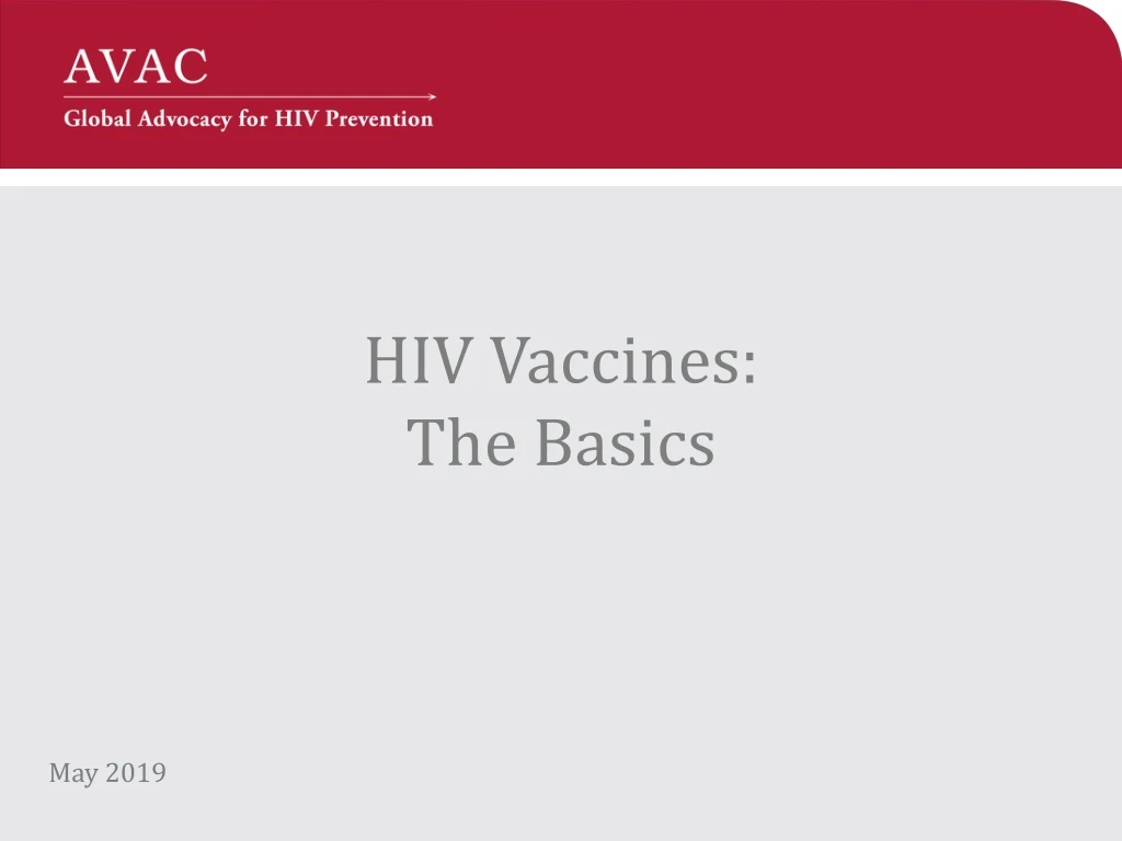 hiv vaccines the basics