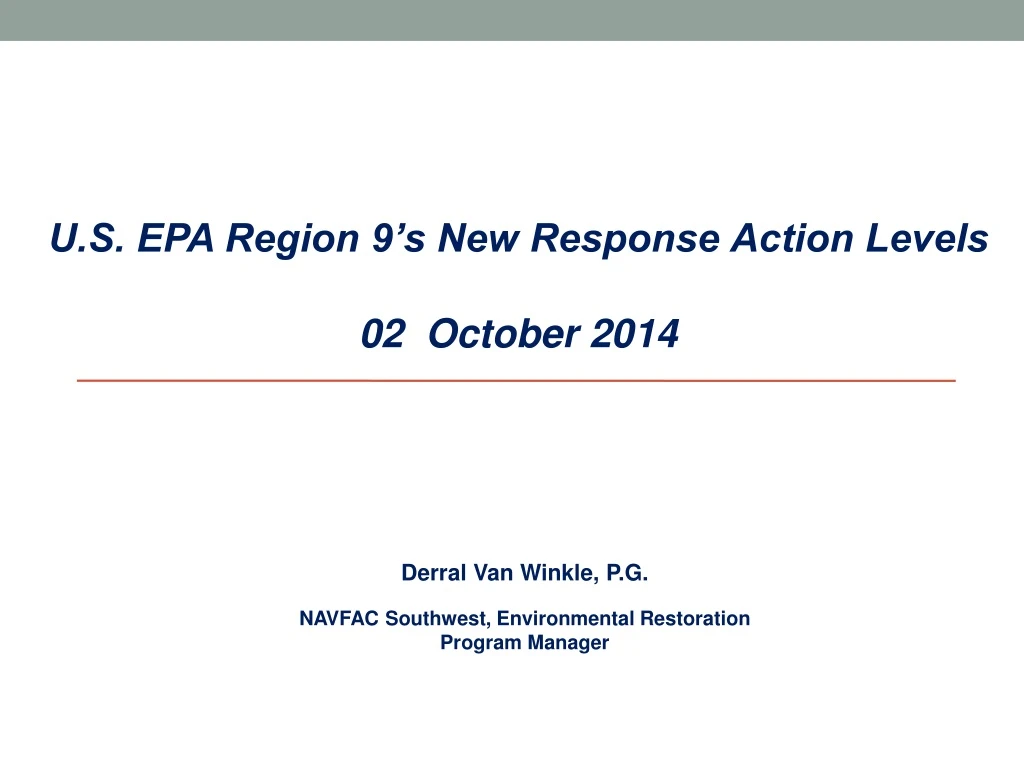 u s epa region 9 s new response action levels