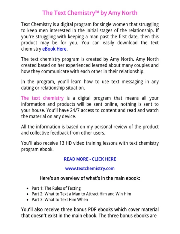 Text Chemistry Review: Amy North | Text Chemistry by Amy North