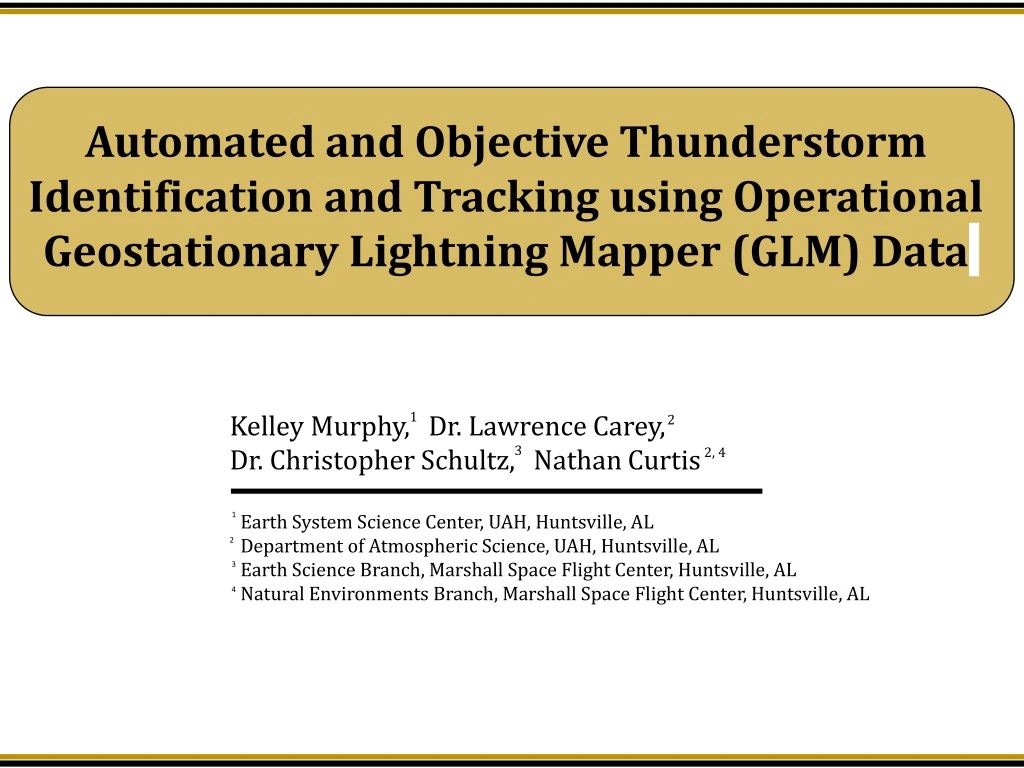 automated and objective thunderstorm